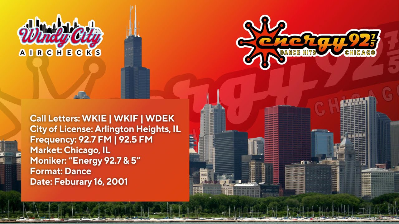 WKIE-WKIF-WDEK: Energy 92.7 & 5 - Arlington Heights, IL - Aircheck (Edited Version) - Feb 16, 2001