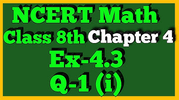 Q 1(i)-Ex 4.3- Practical Geometry-NCERT Maths Class 8th-Chapter4