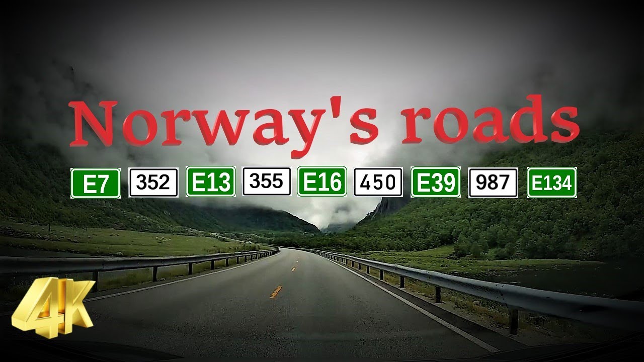 Норвегия 4K — живописная поездка. 3 часа путешествия по фьордам, водопадам и горам