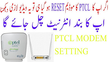 Ptcl Modem configuration 2019 in urdu | ptcl reset