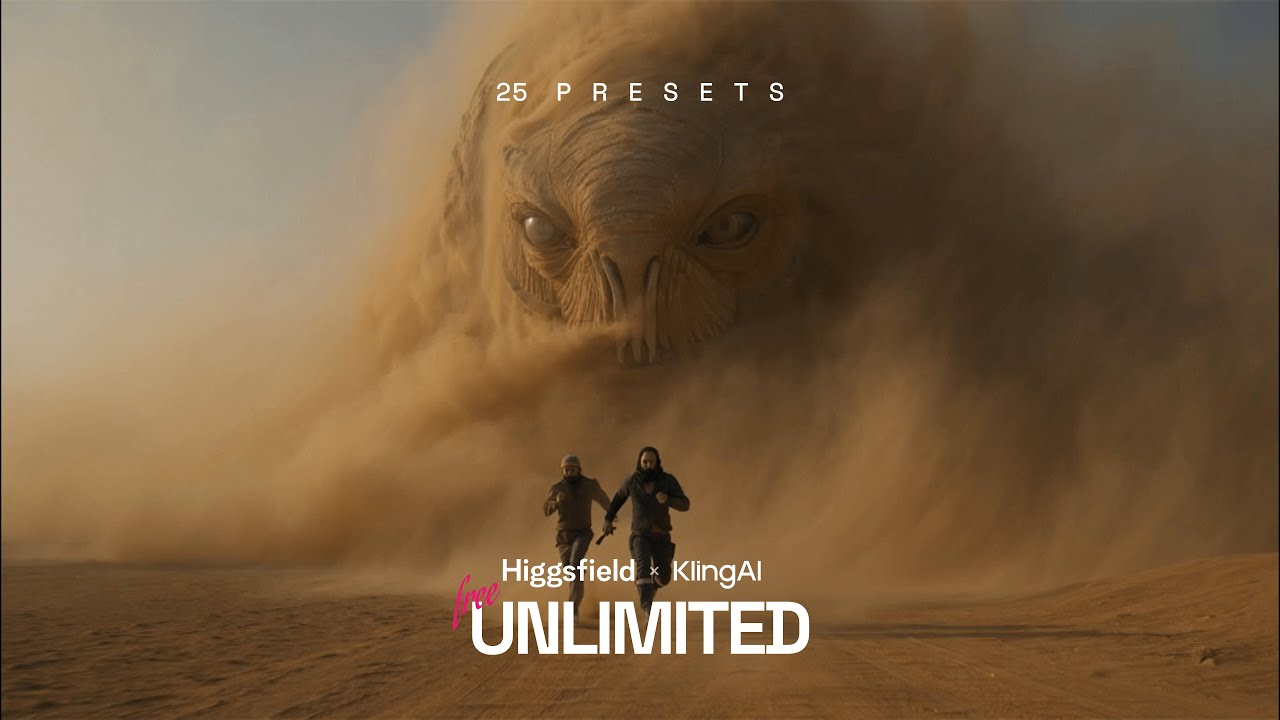 Higgsfield x Kling 2.1 Master | 25 Presets & Unlimited generations