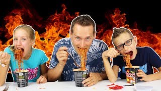 Korean Fire Noodle Challenge W Our Dad