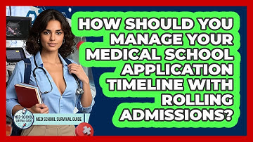 How Should You Manage Your Medical School Application Timeline With Rolling Admissions?