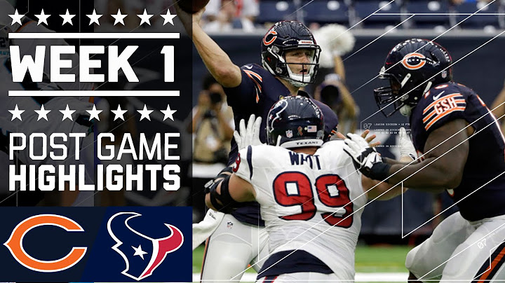 Bears vs. Texans | NFL Week 1 Game Highlights