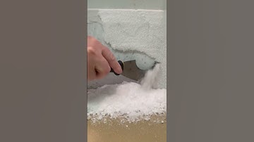 Scraping Snow off Freezer Wall #shorts #youtubeshorts #youtubeshortsvideo