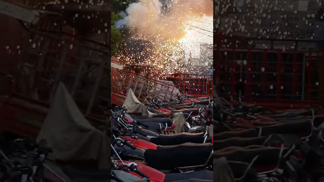 Transformer blast 😱😱today in hall road 