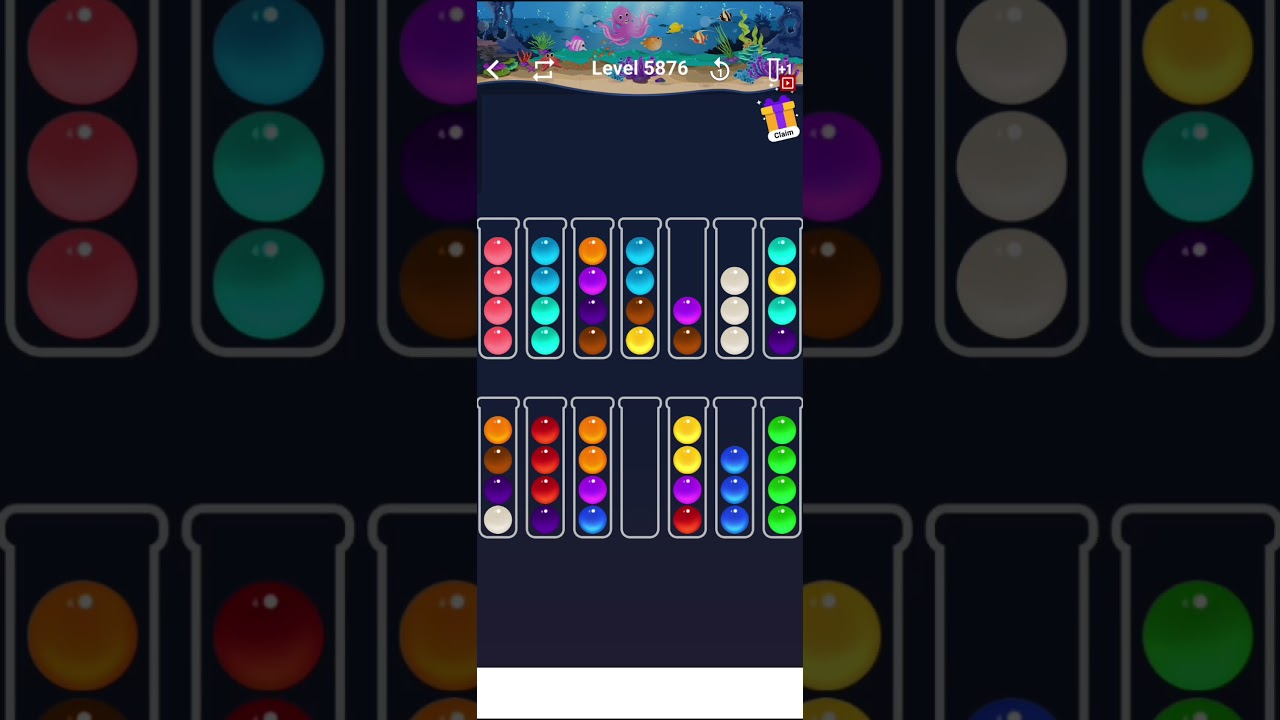 Color sort / Ball sort level 5876