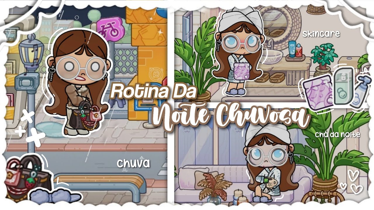 *AESTHETIC* Rotina Da Noite Chuvosa 🌃 ☔️| Avatar World | *Com Voz 🔊