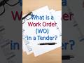 What is a Work Order (WO) in a Tender? Explained in 30 Seconds