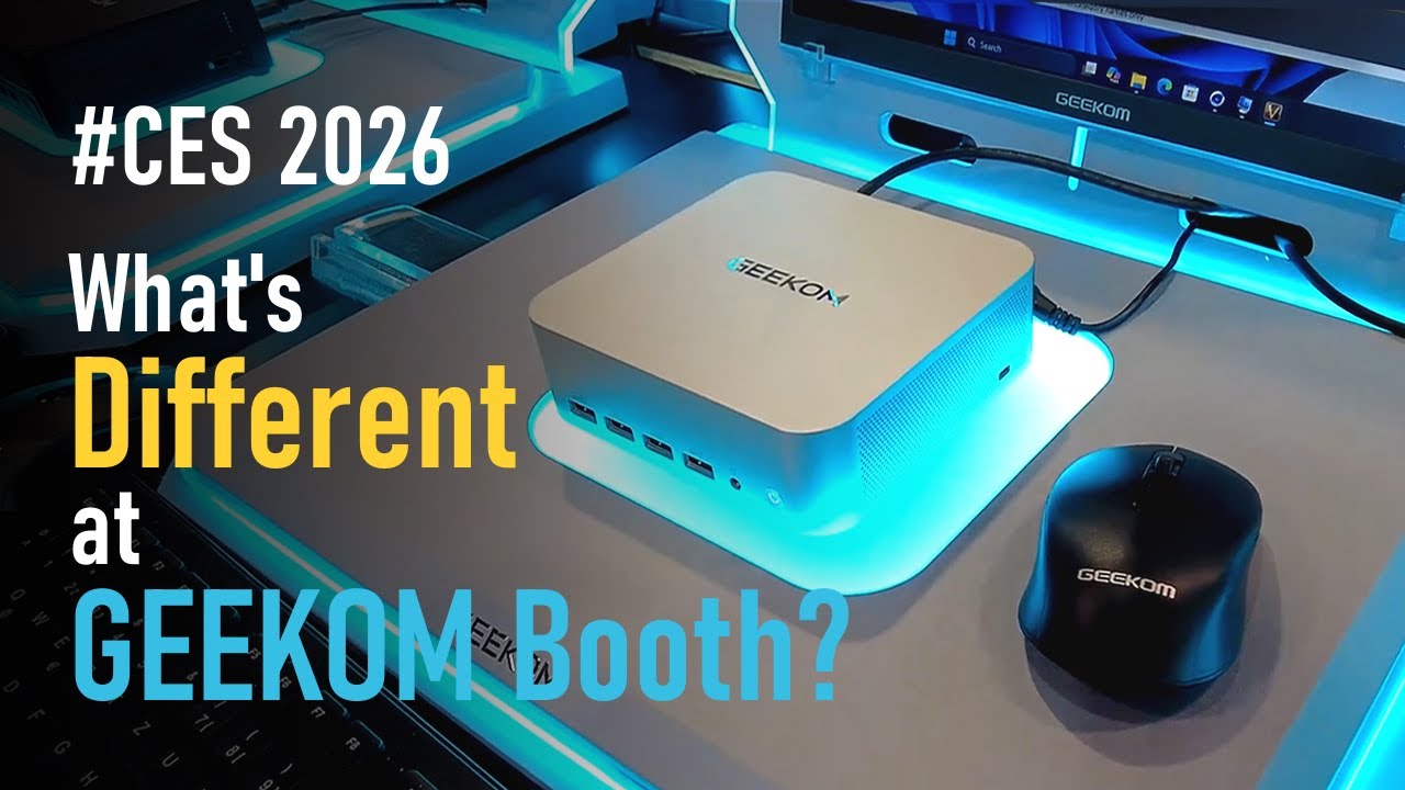 What's Different at GEEKOM in 2026 CES? A Glow-Up Booth, Faster Mini PCs & Our New Laptop Lineup!