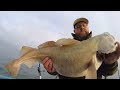 Giant cod fishing  catch and cook  fish and chips