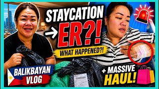 balikbayan vlogs 🇵🇭: from makati staycation to the emergency room… + massive haul