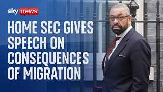 Home Secretary James Cleverly MP speaks about migration in New York