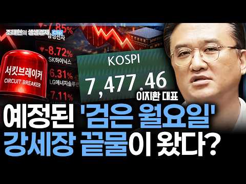[코스피 블랙먼데이]  "강세장 끝물? 엄청 빠지는데.." 전문가 "지금은 매수든 매도든 섣불리 움직이지 마세요"_260608