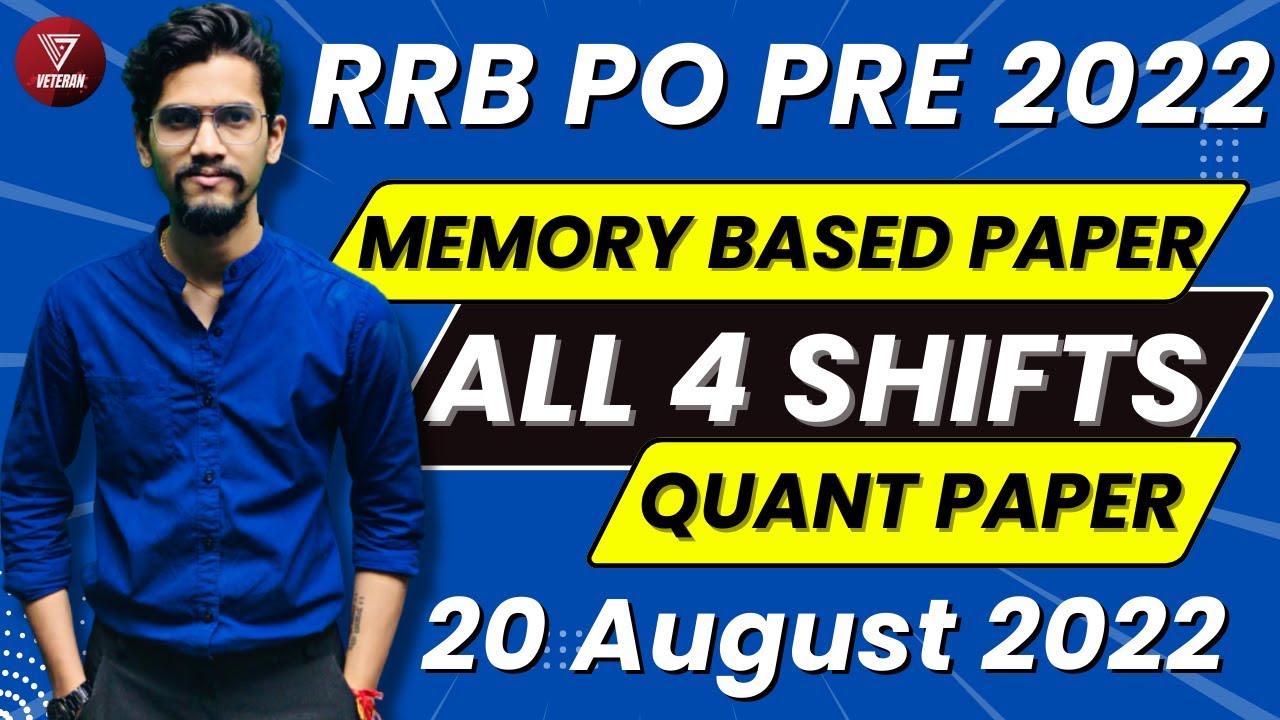 IBPS RRB PO Prelims 2022 Memory Based Paper | RRB PO 2022 | Yashraj ...