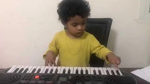 Ranjani's first time keyboard play....