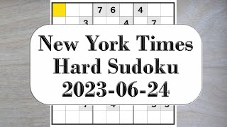 Know this pattern: UR (Unique Rectangle). It's one way to solve today's New York Times Hard Sudoku.