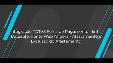 How To | Linha Datasul integração com a Ahgora Parte 3 #TOTVS_RH_Linha_Datasul