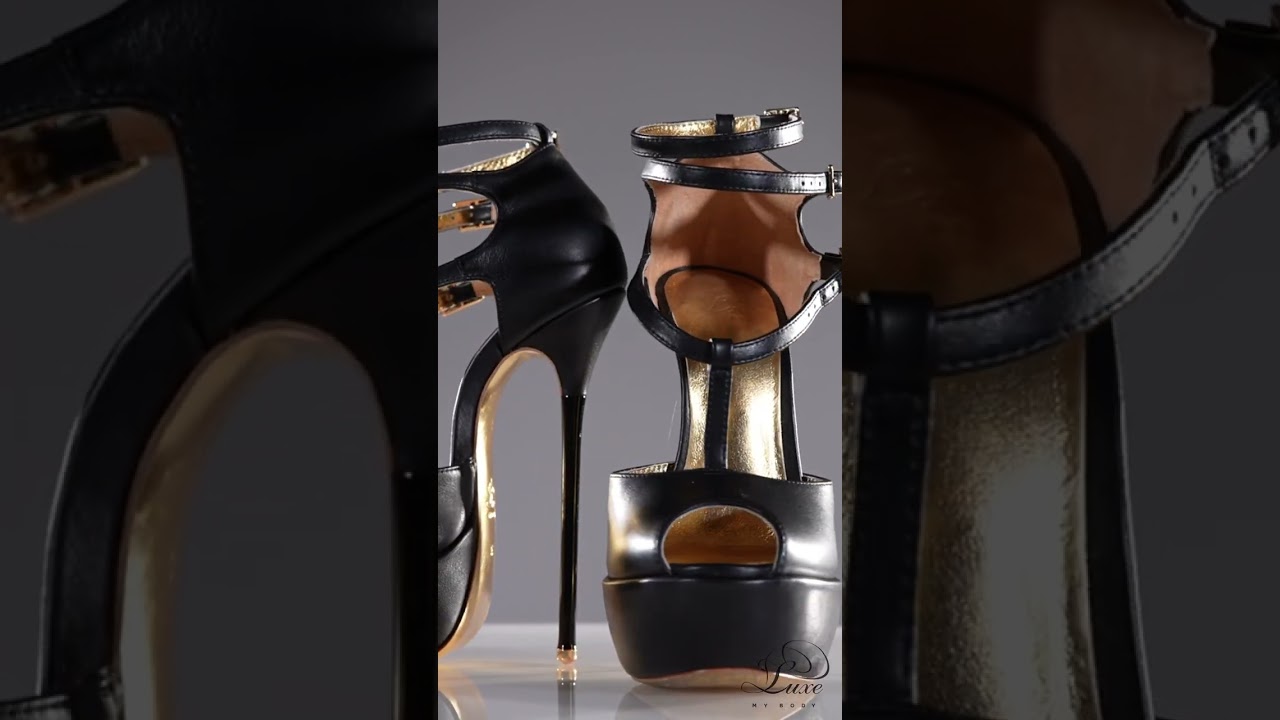 Luxe My Body Princess - Black Leather High Heel Sandals | Gorgeous Glam 👠