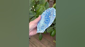 #175 Hand painted scallop shell - Seahorse