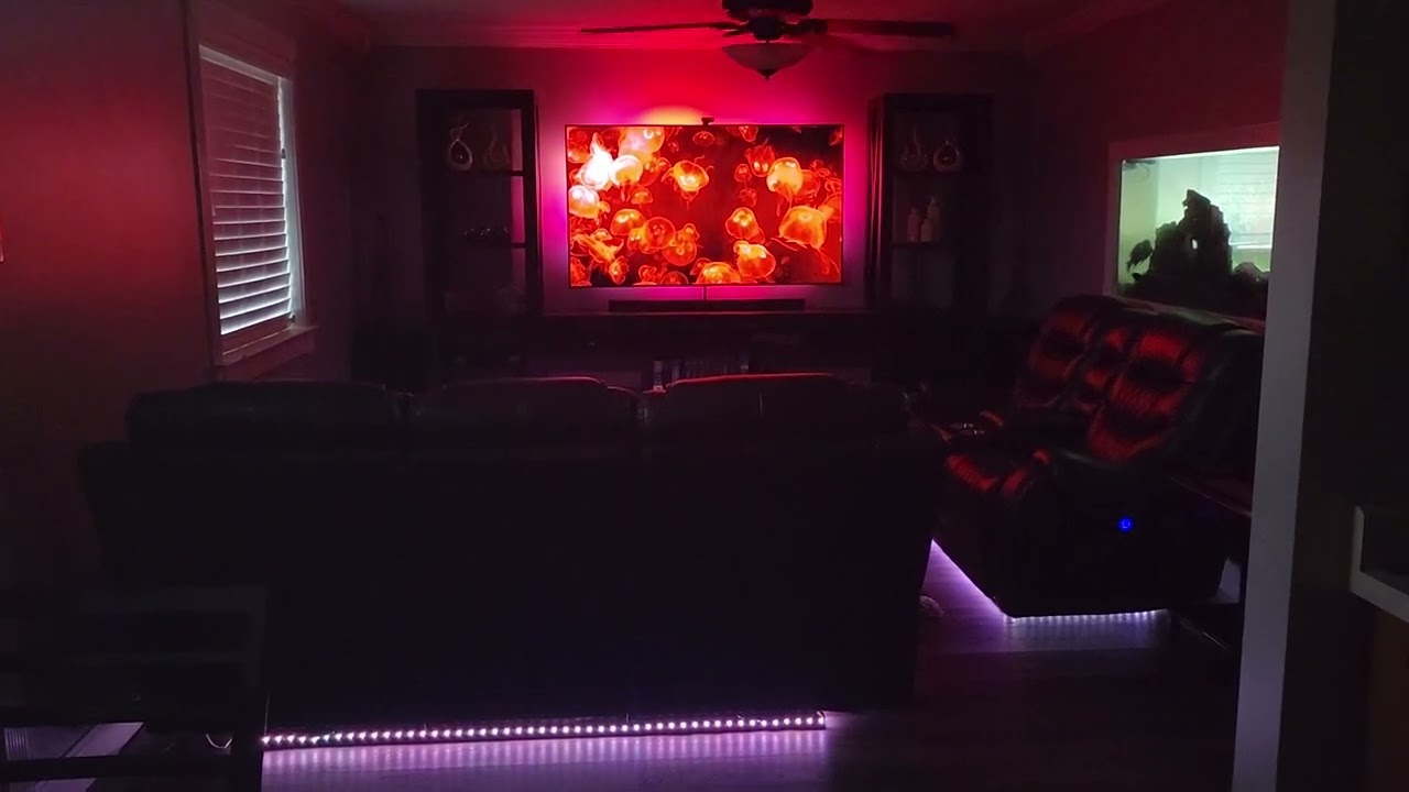 Govee T2 synced with sofa ambient lights
