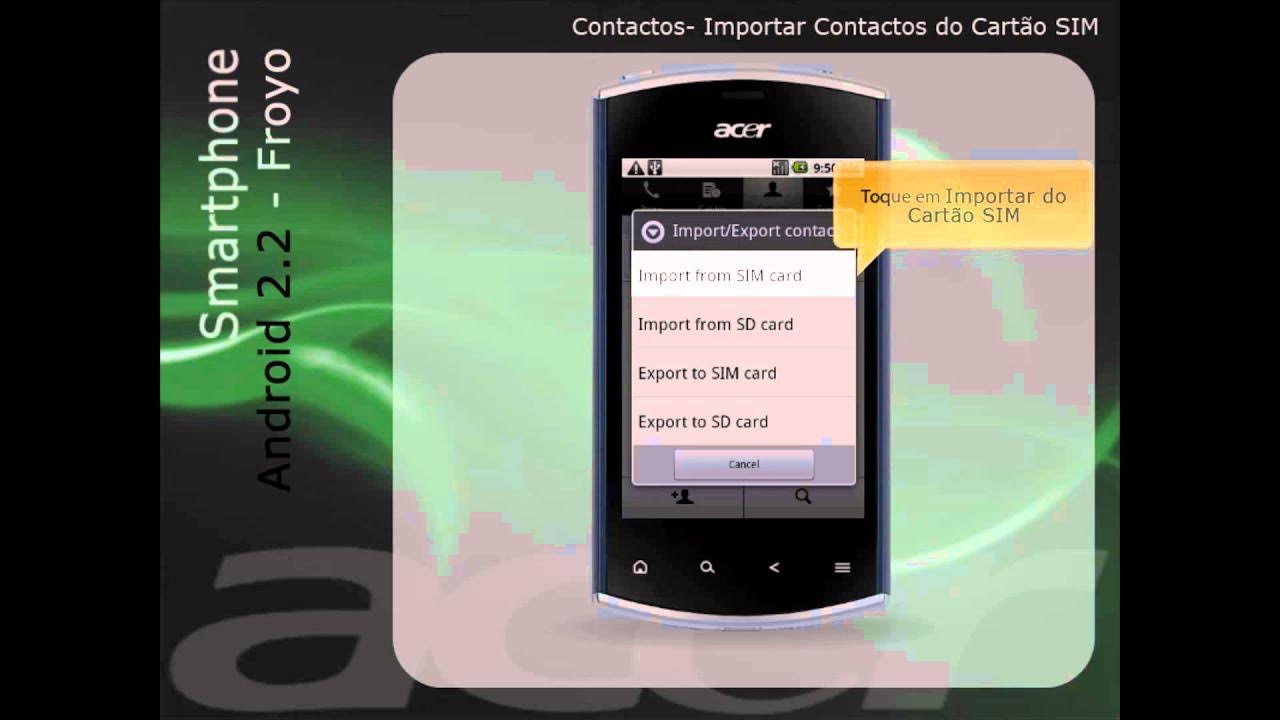 Exportar contactos a tarjeta sim