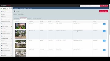 Setting up and managing projects in MantisProperty