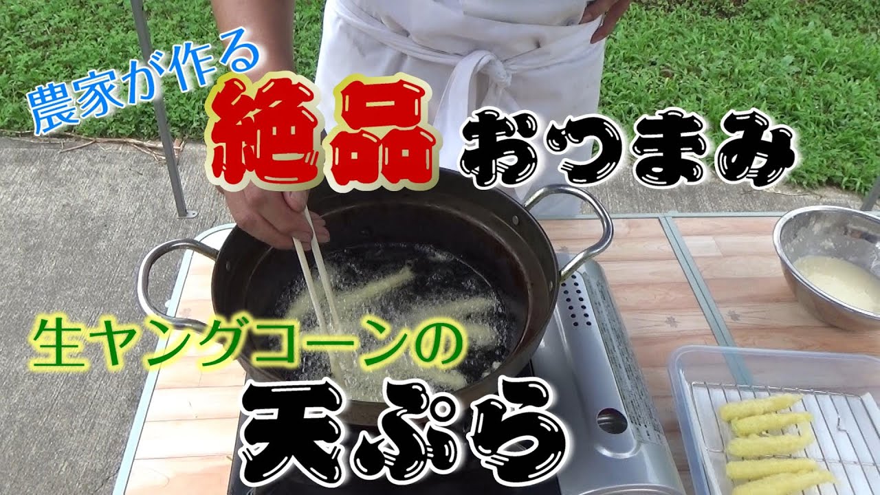 絶品おつまみ 生ヤングコーンの天ぷら Youtube