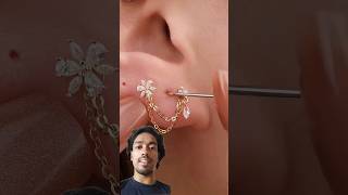 😱 Every Girl Is Copying This Ear Styling Trend! Multiple Piercing Look ✨💎 #trendingnow #earrings