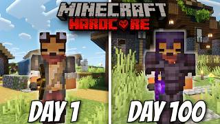 I Spent 100 Days in Hardcore Minecraft Building a Medieval Village...