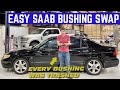 Using A SAWZALL To CUT The JUNK Subframe Bushings Out Of My SAAB 9-5