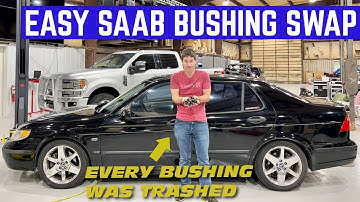 Using A SAWZALL To CUT The JUNK Subframe Bushings Out Of My SAAB 9-5