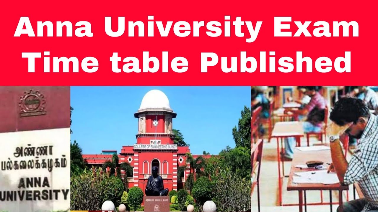 Anna University Exam Timetable Published 👍