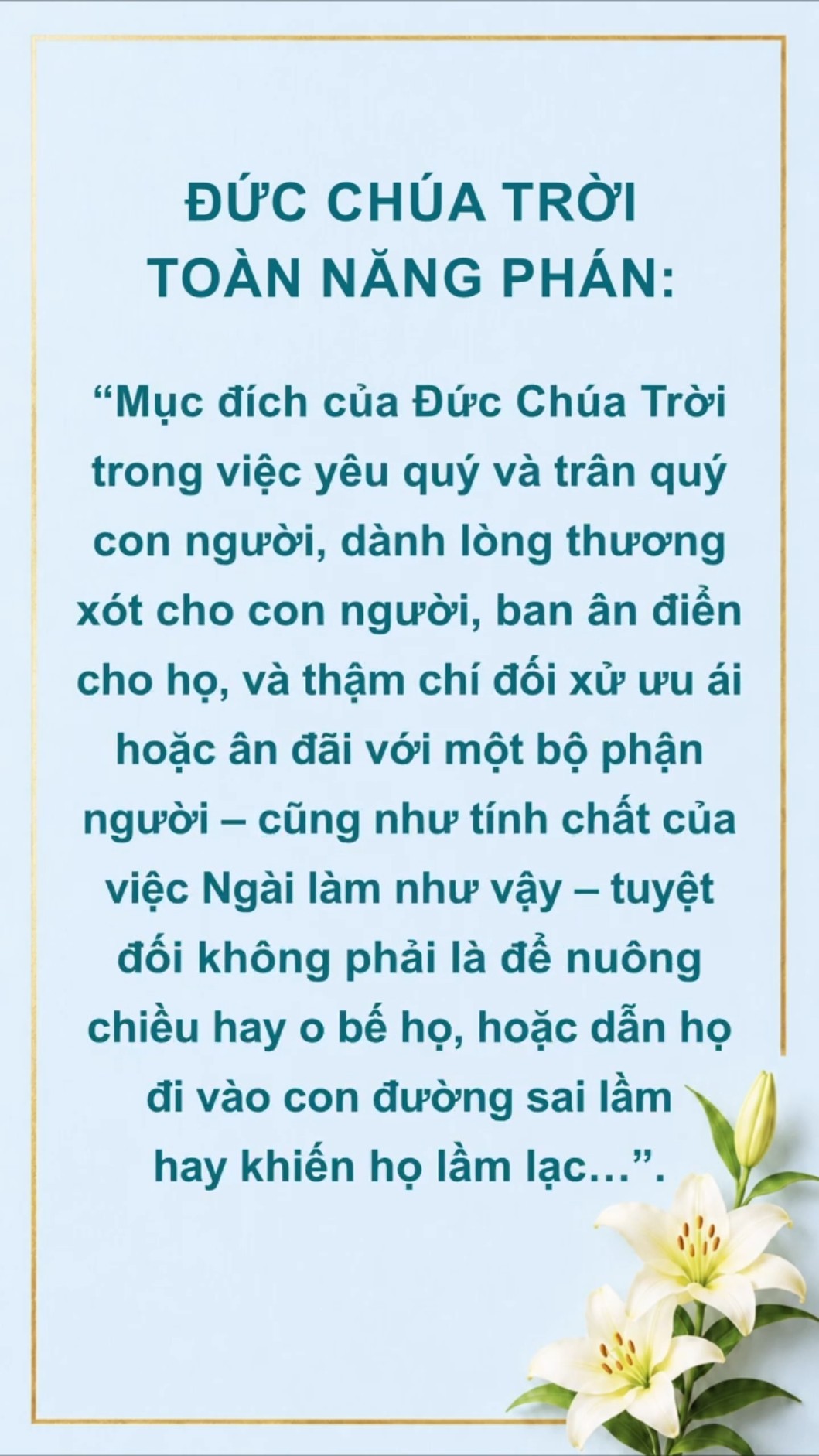 Đừng bỏ lỡ lời Đức Chúa Trời phán với chúng ta