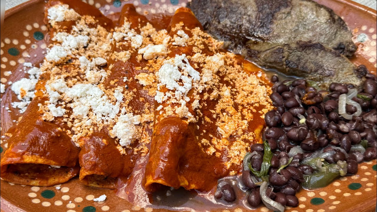 ME ENAMORÉ DE SU SABOR “ENCHILADAS HUASTECAS DE CHILE DE AJONJOLÍ” ENCHILADAS