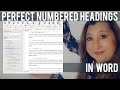 Hierarchical Outline numbering for Microsoft Word Documents