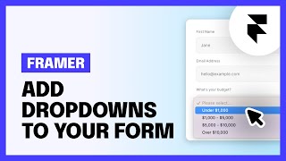 How to Add Dropdowns to your Framer Form