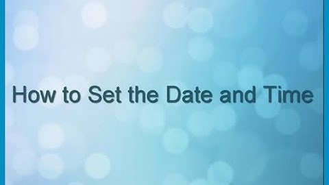 Panasonic - Telephones - Function - How to Set the Date and Time.