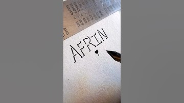 AFRIN 🤗 Subscribe for your Name || #art #drawing #3d #calligraphy #name #handwriting #shorts