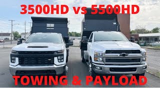 Silverado 3500HD vs Silverado 5500HD. How much can they haul and tow?