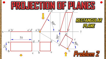 PROJECTION OF PLANES_Recreated_Lecture 2 - Rectangular Plane with surface & edge inclined to HP & VP