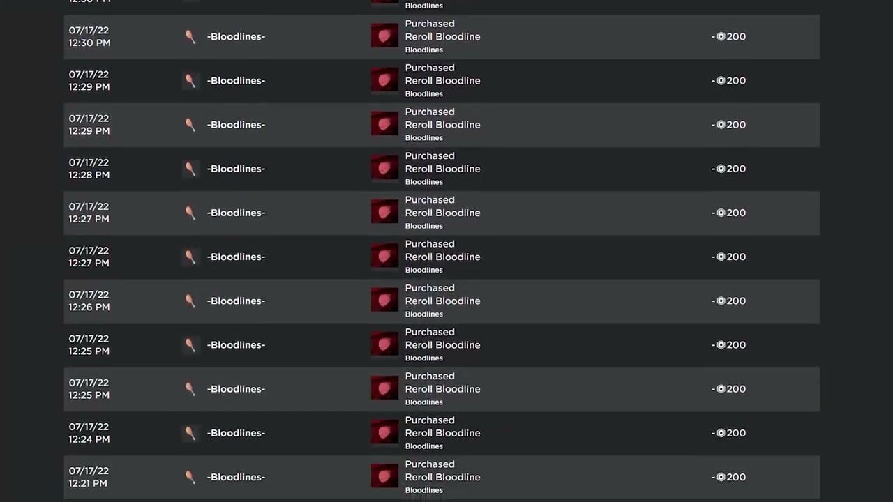 All I wanted was Uchiha in Bloodlines... (25k+ Robux wasted)