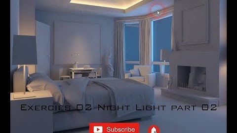 3ds max vray interior lighting and rendering video Exercise 02 Night Light part 02