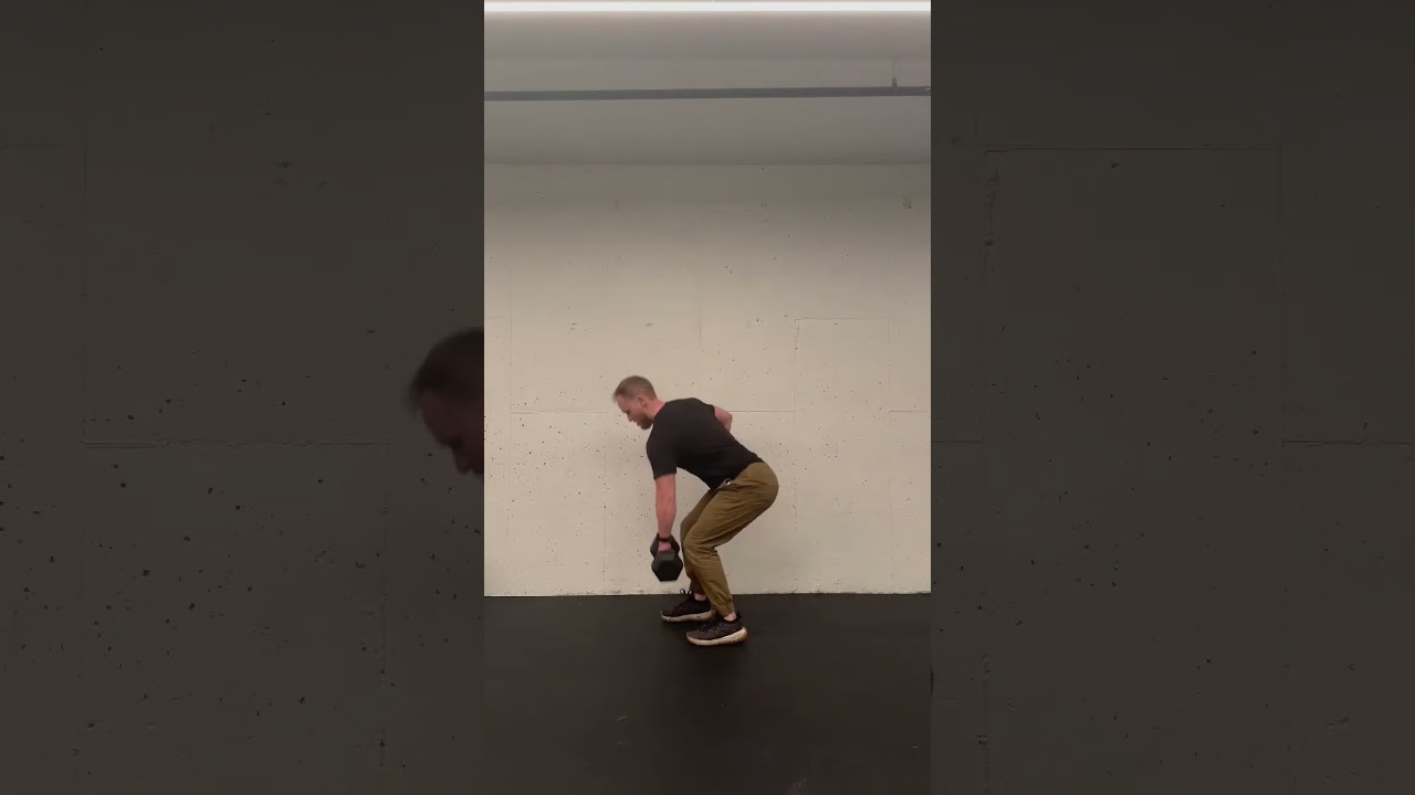 B Stance Dumbbell High Pull