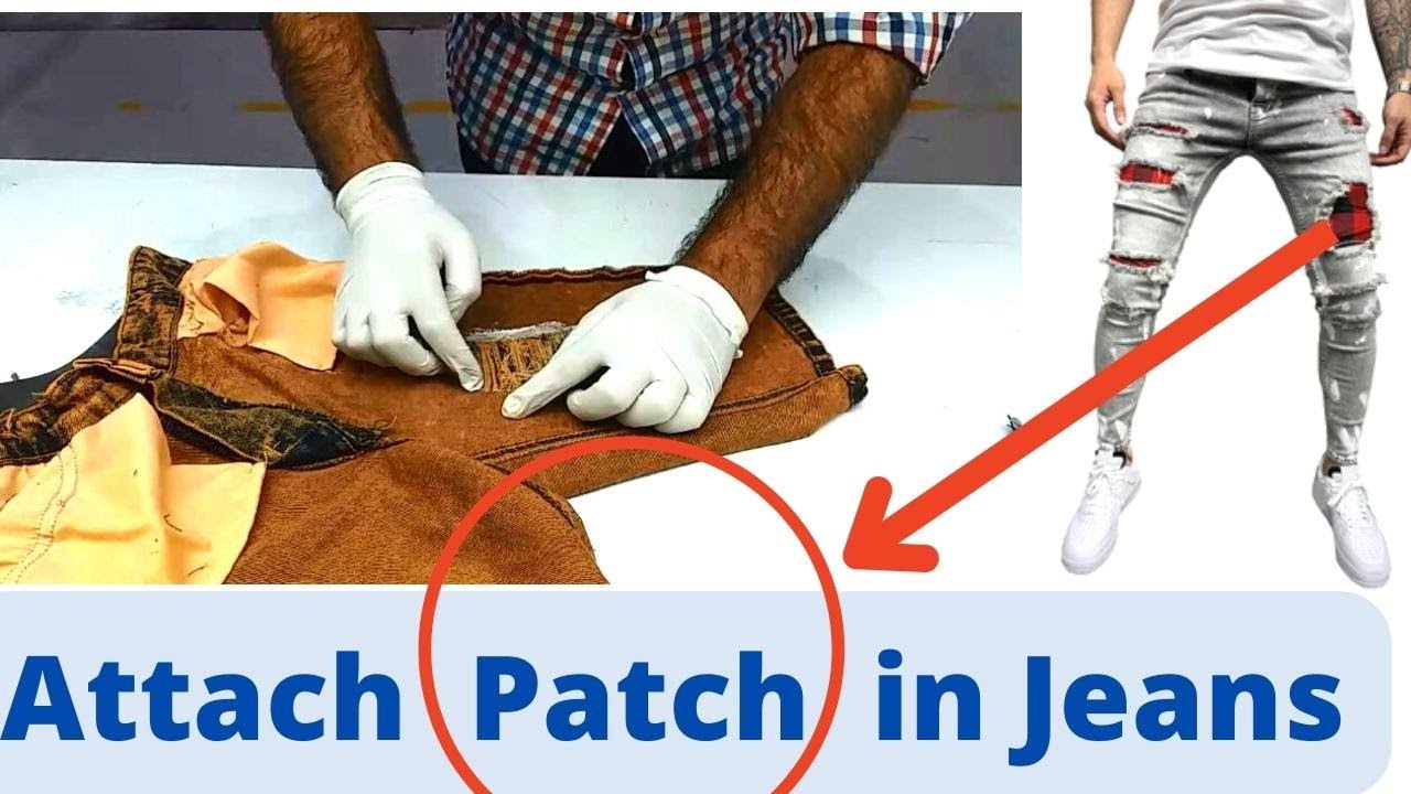 How to Attach Patch in Jeans Pant/Patch Attachment Procedure in Jeans