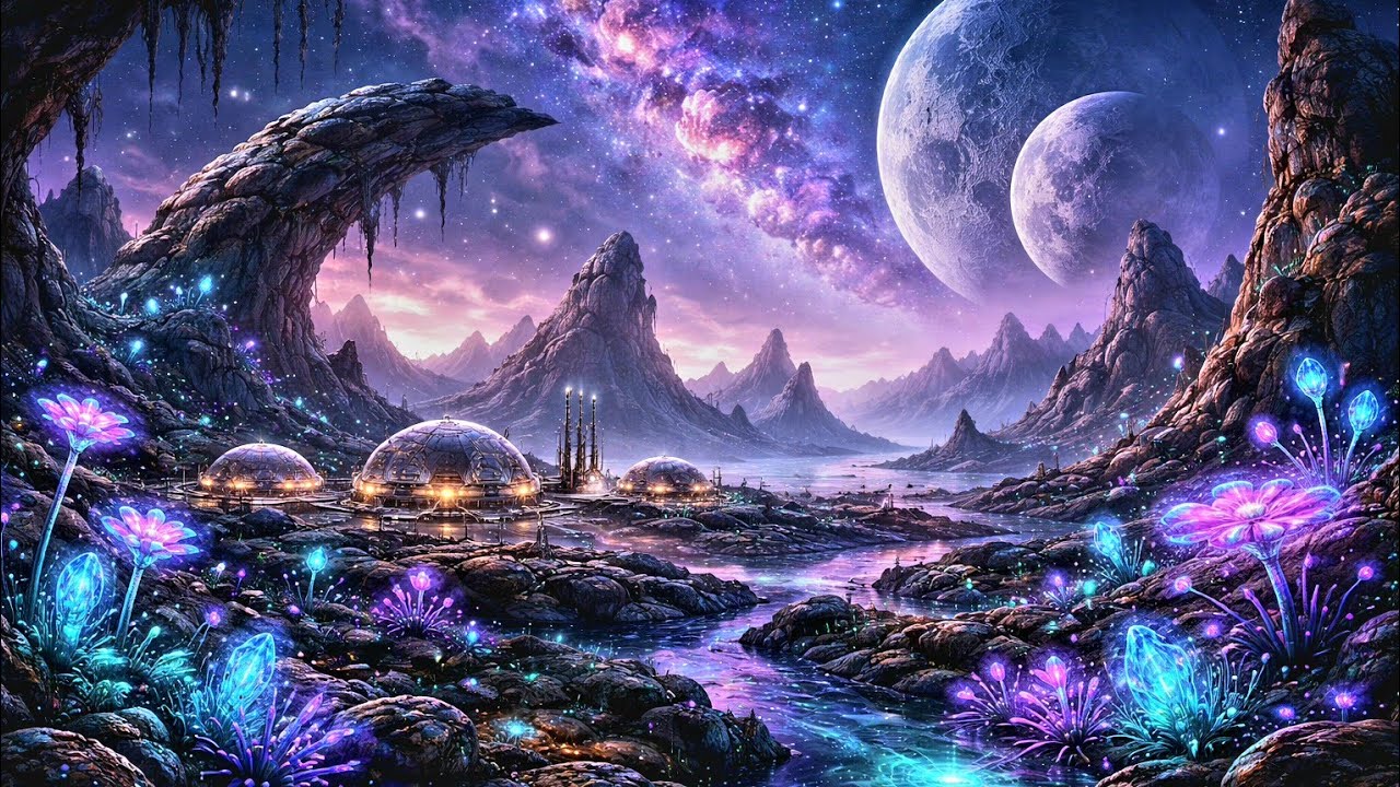 Alien World Exploration 👽🌌 | Mystical Sci-Fi Landscape & Cinematic Ambience