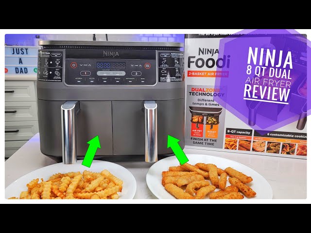 Ninja Foodi 2 Basket Air Fryer Review, Unbox, Testing, 8qt, DualZone 
