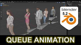 Generate 3D Crowd Waiting Lines in Blender Fast | iClone 8 to Blender Workflow