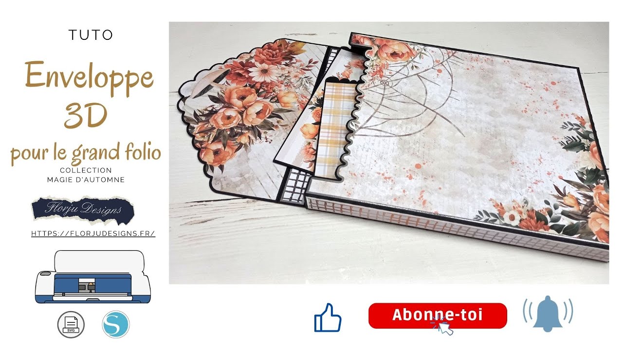 TUTO Enveloppe 3D pour ranger le grand folio Magie d'Automne #scrapbooking  #tutoscrapbooking