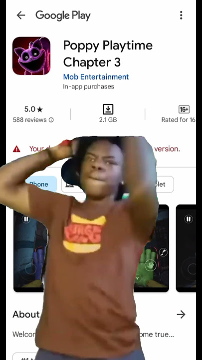 Poppy Playtime Chapter 3 Mobile Be Like:- 🤡😮‍💨